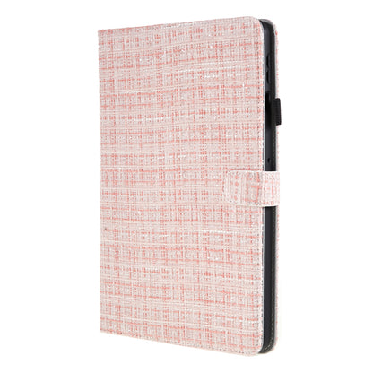 For Huawei MatePad SE 10.4-inch Woven  /  Grid Pattern Drop-proof Tablet Case PU Leather Stand Cover
