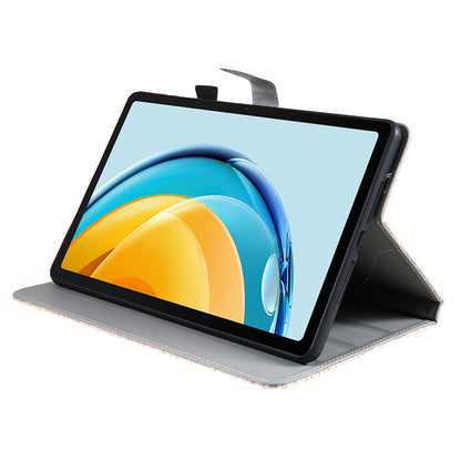 For Huawei MatePad SE 10.4-inch Woven  /  Grid Pattern Drop-proof Tablet Case PU Leather Stand Cover