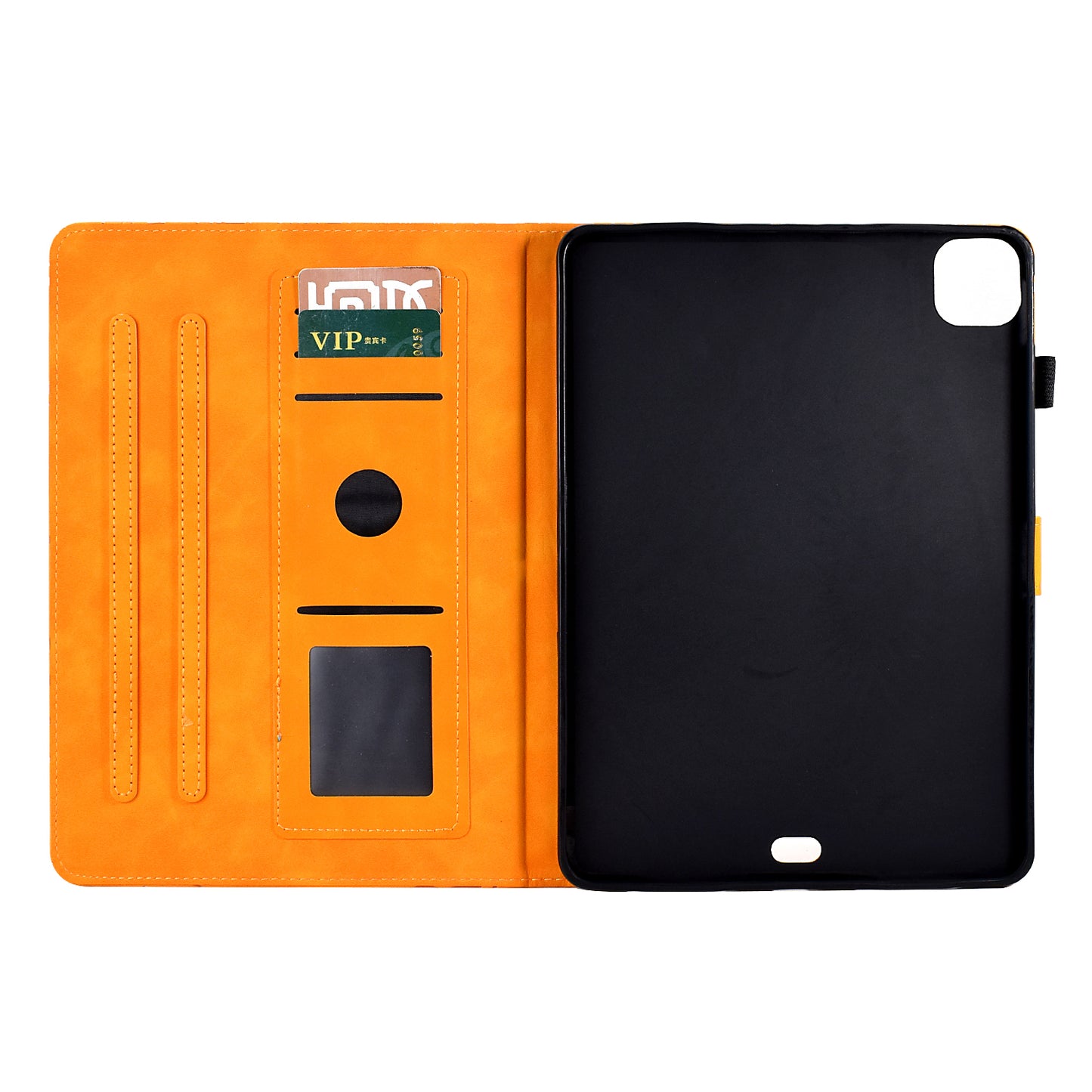 For iPad Pro 11 (2020) / (2021) / (2022) / iPad Air (2020) / (2022) Case Tree Imprinted Leather Tablet Cover with Card Slot