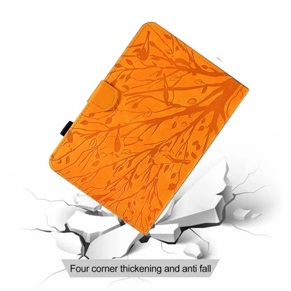 For iPad Pro 11 (2020) / (2021) / (2022) / iPad Air (2020) / (2022) Case Tree Imprinted Leather Tablet Cover with Card Slot