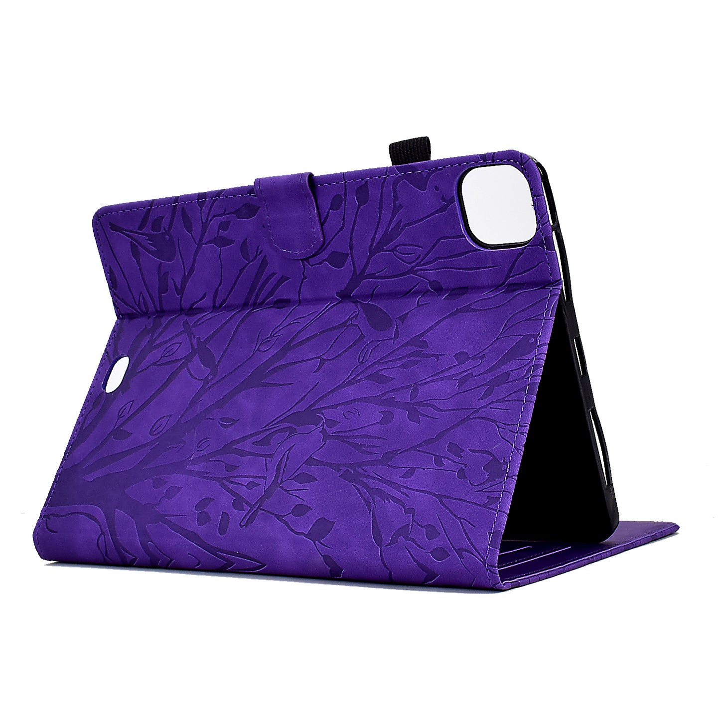 For iPad Pro 11 (2020) / (2021) / (2022) / iPad Air (2020) / (2022) Case Tree Imprinted Leather Tablet Cover with Card Slot