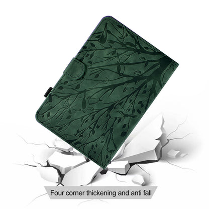 For iPad Pro 11 (2020) / (2021) / (2022) / iPad Air (2020) / (2022) Case Tree Imprinted Leather Tablet Cover with Card Slot