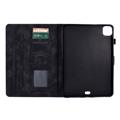 For iPad Pro 11 (2020) / (2021) / (2022) / iPad Air (2020) / (2022) Case Tree Imprinted Leather Tablet Cover with Card Slot