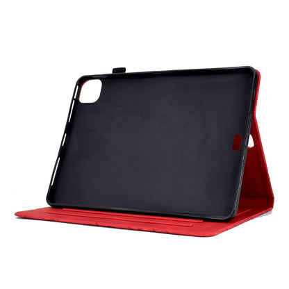 For iPad Pro 11 (2020) / (2021) / (2022) / iPad Air (2020) / (2022) Case Tree Imprinted Leather Tablet Cover with Card Slot