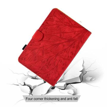 For iPad Pro 11 (2020) / (2021) / (2022) / iPad Air (2020) / (2022) Case Tree Imprinted Leather Tablet Cover with Card Slot