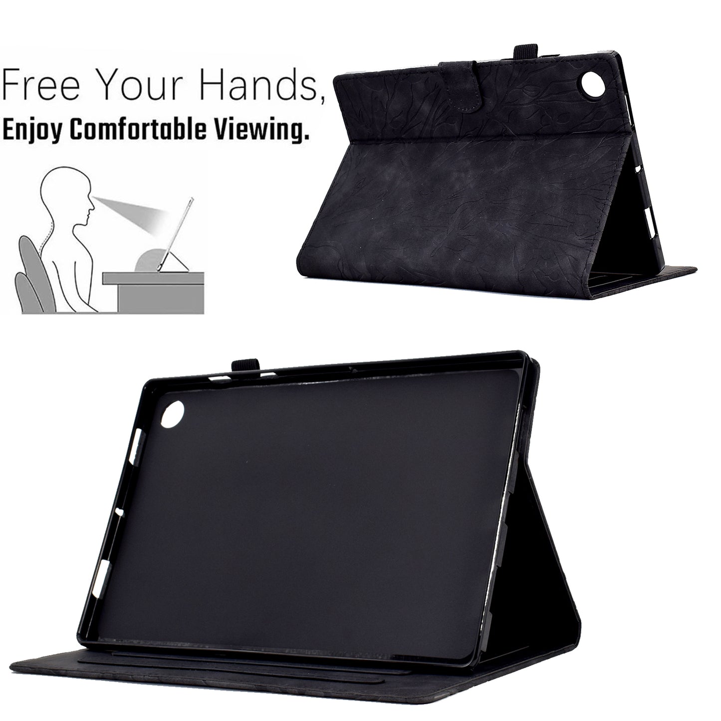 For Honor Pad 6 10.1-inch / Pad X6 9.7 inch / Huawei Enjoy Tablet 2 / MatePad T 10 9.7 inch / T 10S 10.1 inch Tablet Case Tree Imprinted Leather Cover