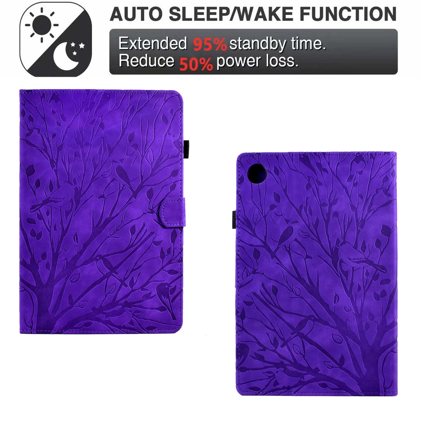 For Honor Pad 6 10.1-inch / Pad X6 9.7 inch / Huawei Enjoy Tablet 2 / MatePad T 10 9.7 inch / T 10S 10.1 inch Tablet Case Tree Imprinted Leather Cover
