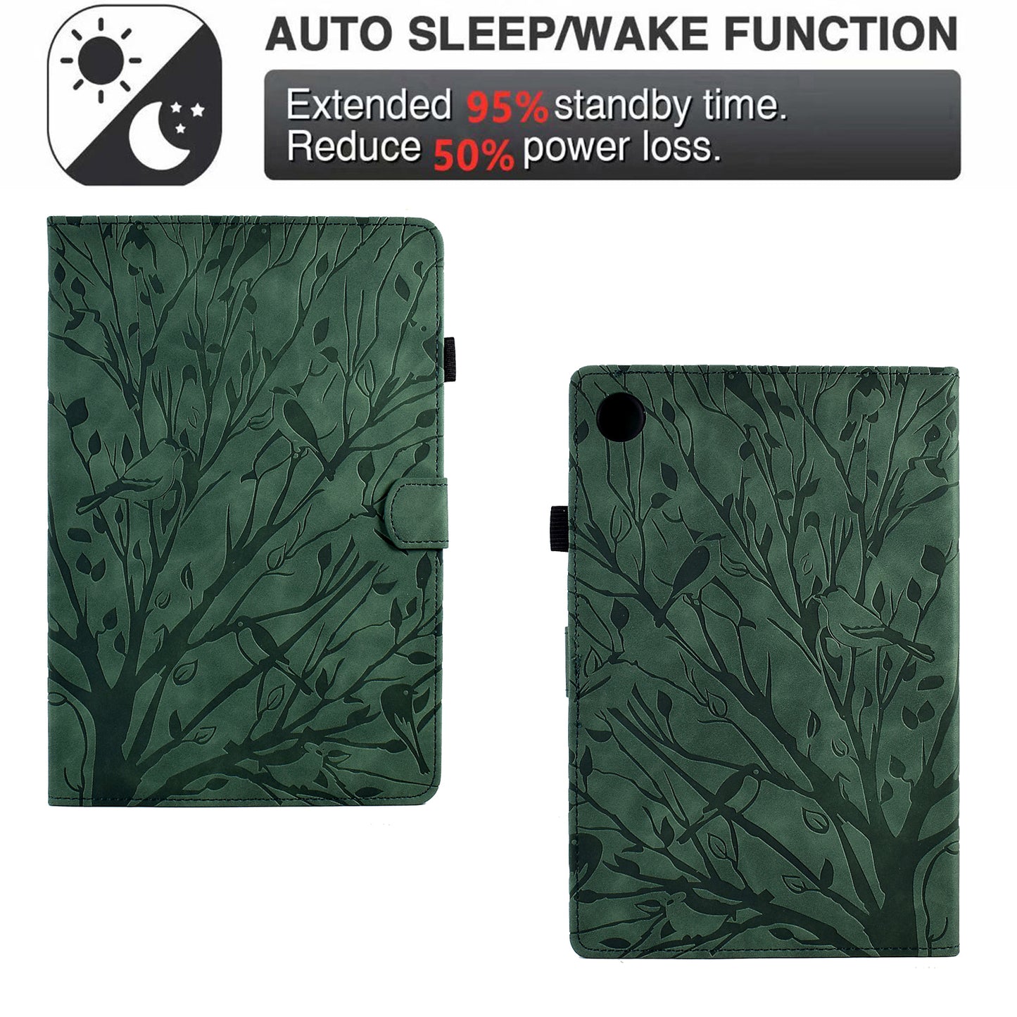 For Honor Pad 6 10.1-inch / Pad X6 9.7 inch / Huawei Enjoy Tablet 2 / MatePad T 10 9.7 inch / T 10S 10.1 inch Tablet Case Tree Imprinted Leather Cover
