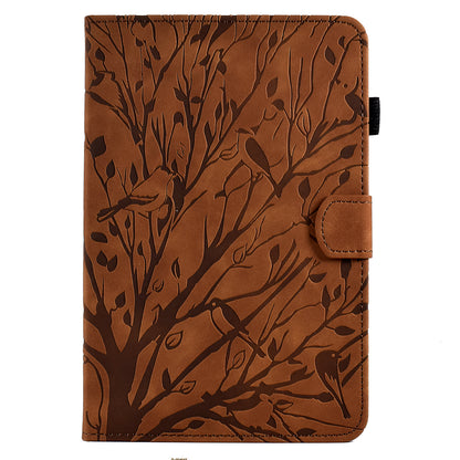 For iPad mini (2019) 7.9 inch / mini 4 / 3 / 2 / 1 Tablet Cover PU Leather Stand Card Holder Imprinted Tree Tablet Case