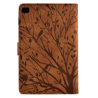 For iPad mini (2019) 7.9 inch / mini 4 / 3 / 2 / 1 Tablet Cover PU Leather Stand Card Holder Imprinted Tree Tablet Case
