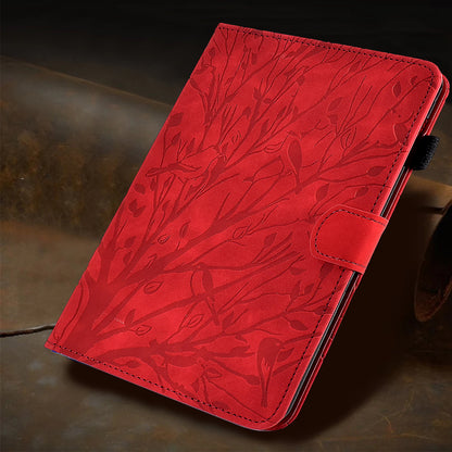 For iPad mini (2019) 7.9 inch / mini 4 / 3 / 2 / 1 Tablet Cover PU Leather Stand Card Holder Imprinted Tree Tablet Case