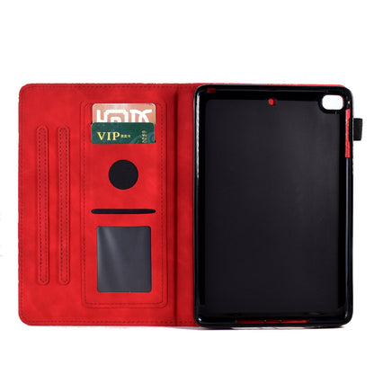For iPad mini (2019) 7.9 inch / mini 4 / 3 / 2 / 1 Tablet Cover PU Leather Stand Card Holder Imprinted Tree Tablet Case