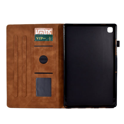For iPad 10.2 (2021) / (2020) / (2019) / iPad Air 10.5 inch (2019) / Pro 10.5-inch (2017) Tablet Case Imprinted Leather Cover with Stand Card Holder