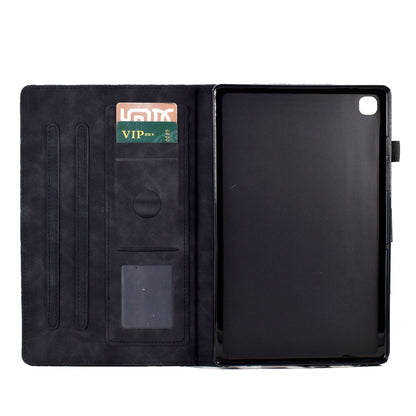 For iPad 10.2 (2021) / (2020) / (2019) / iPad Air 10.5 inch (2019) / Pro 10.5-inch (2017) Tablet Case Imprinted Leather Cover with Stand Card Holder