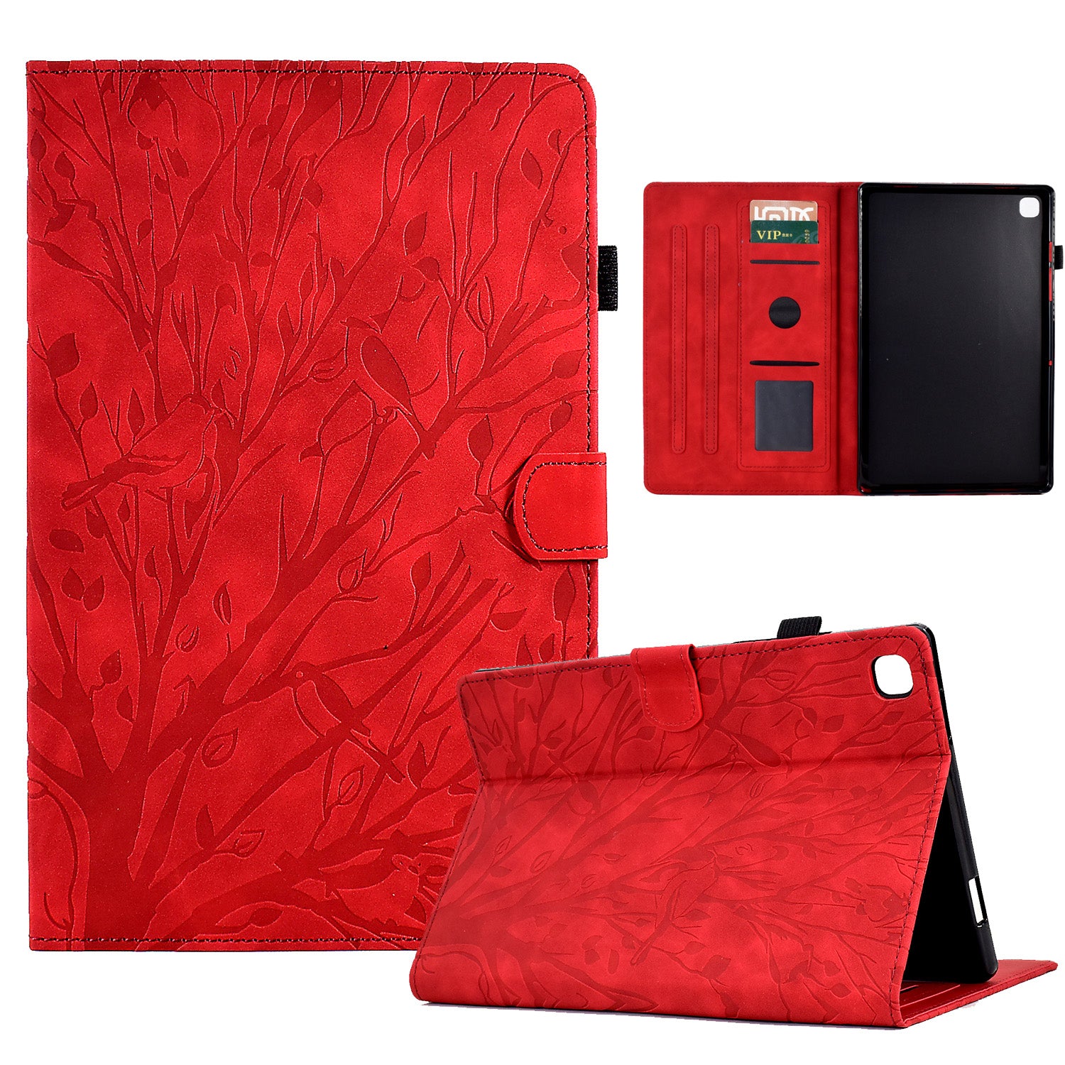 For iPad 10.2 (2021) / (2020) / (2019) / iPad Air 10.5 inch (2019) / Pro 10.5-inch (2017) Tablet Case Imprinted Leather Cover with Stand Card Holder