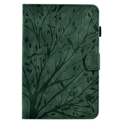 For iPad Air (2013) / Air 2 / iPad 9.7-inch (2017) / (2018) Tablet Leather Case Stand Card Holder Imprinted Tree Cover