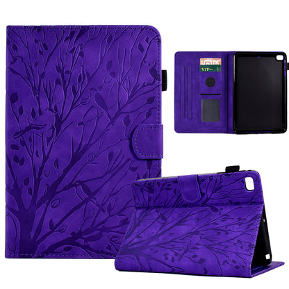 For iPad Air (2013) / Air 2 / iPad 9.7-inch (2017) / (2018) Tablet Leather Case Stand Card Holder Imprinted Tree Cover