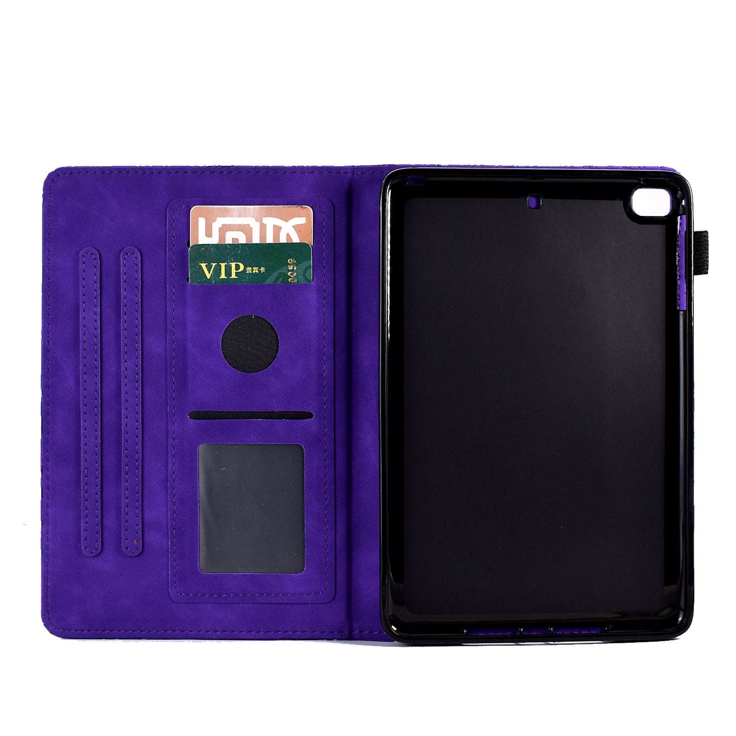 For iPad Air (2013) / Air 2 / iPad 9.7-inch (2017) / (2018) Tablet Leather Case Stand Card Holder Imprinted Tree Cover
