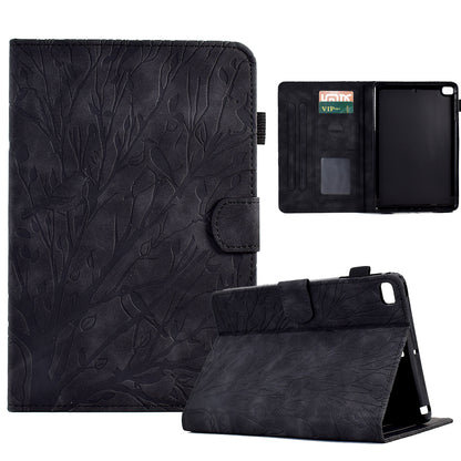 For iPad Air (2013) / Air 2 / iPad 9.7-inch (2017) / (2018) Tablet Leather Case Stand Card Holder Imprinted Tree Cover