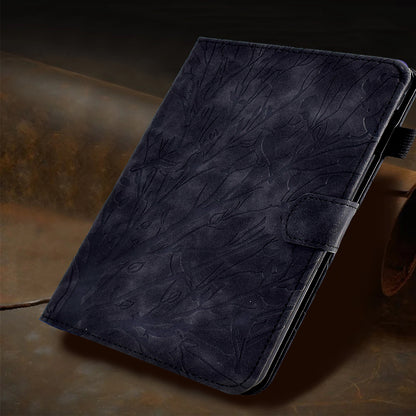 For iPad Air (2013) / Air 2 / iPad 9.7-inch (2017) / (2018) Tablet Leather Case Stand Card Holder Imprinted Tree Cover