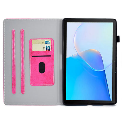 For Huawei MatePad SE 10.4-inch A6 Cloth Texture Tablet Case PU Leather Stand Card Slots Folio Cover