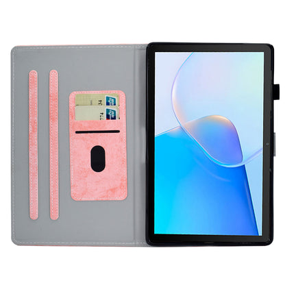 For Huawei MatePad SE 10.4-inch A6 Cloth Texture Tablet Case PU Leather Stand Card Slots Folio Cover