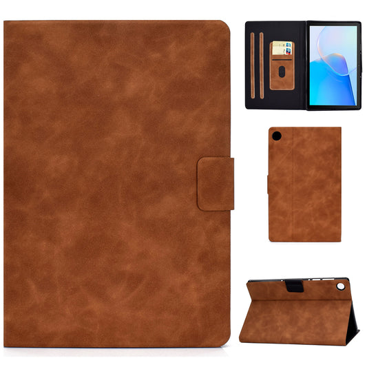 For Huawei MatePad SE 10.4-inch A7 Cowhide Texture Tablet Case PU Leather Stand Card Slot Cover