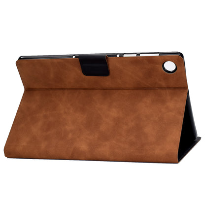 For Huawei MatePad SE 10.4-inch A7 Cowhide Texture Tablet Case PU Leather Stand Card Slot Cover