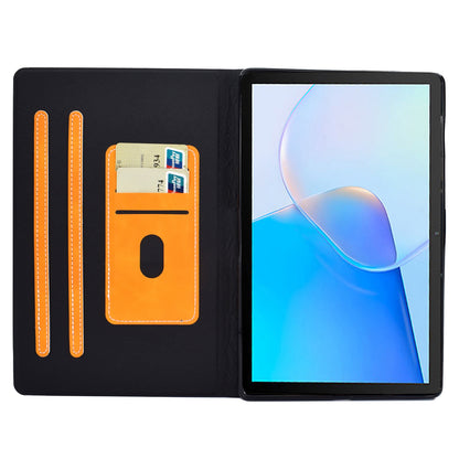 For Huawei MatePad SE 10.4-inch A7 Cowhide Texture Tablet Case PU Leather Stand Card Slot Cover