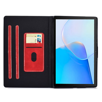 For Huawei MatePad SE 10.4-inch A7 Cowhide Texture Tablet Case PU Leather Stand Card Slot Cover