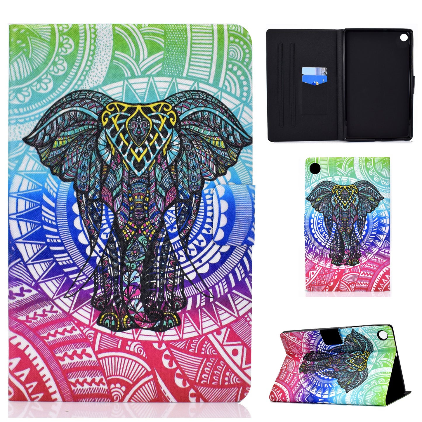 For Huawei MatePad SE 10.4-inch A3 PU Leather Pattern Printing Case Stand Magnetic Tablet Cover with Card Holder