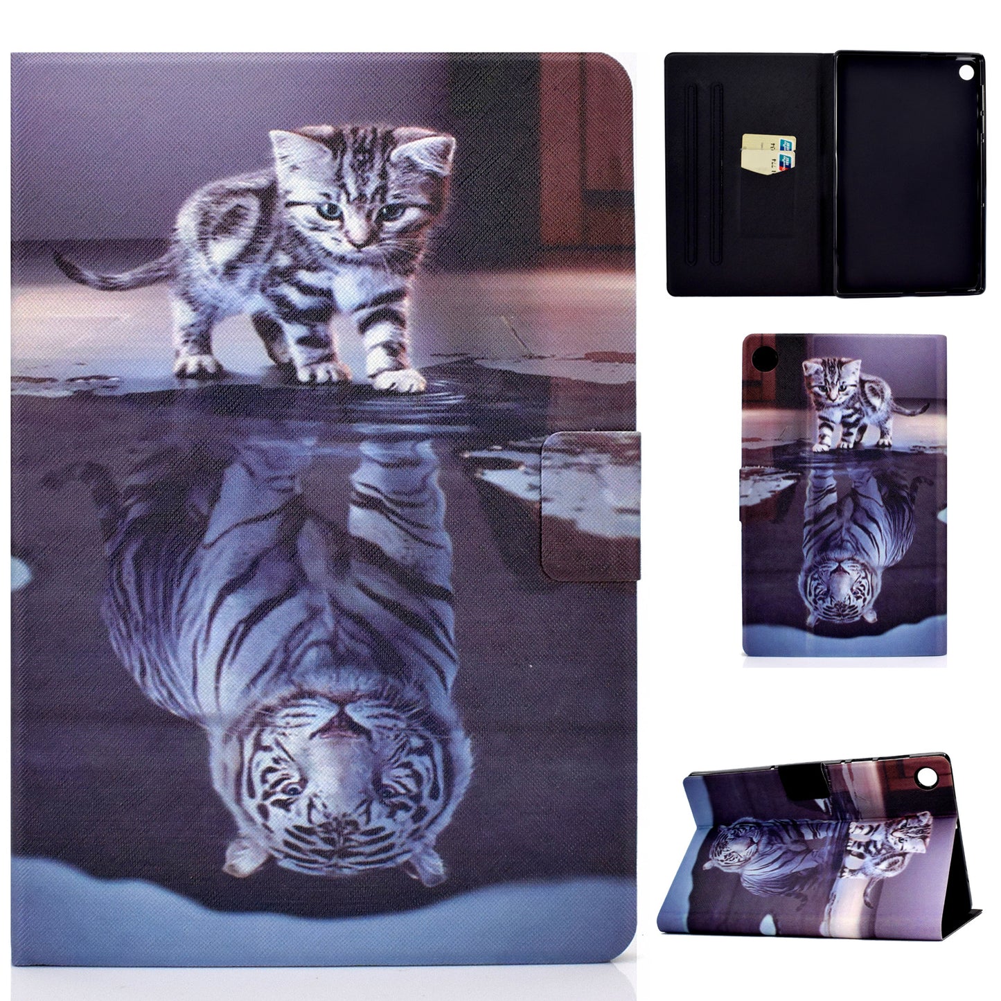 For Huawei MatePad SE 10.4-inch A3 PU Leather Pattern Printing Case Stand Magnetic Tablet Cover with Card Holder