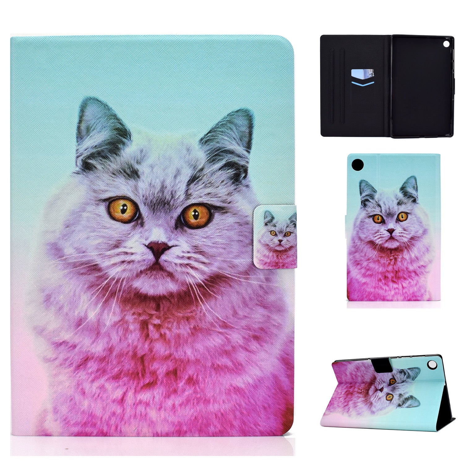 For Huawei MatePad SE 10.4-inch A3 PU Leather Pattern Printing Case Stand Magnetic Tablet Cover with Card Holder