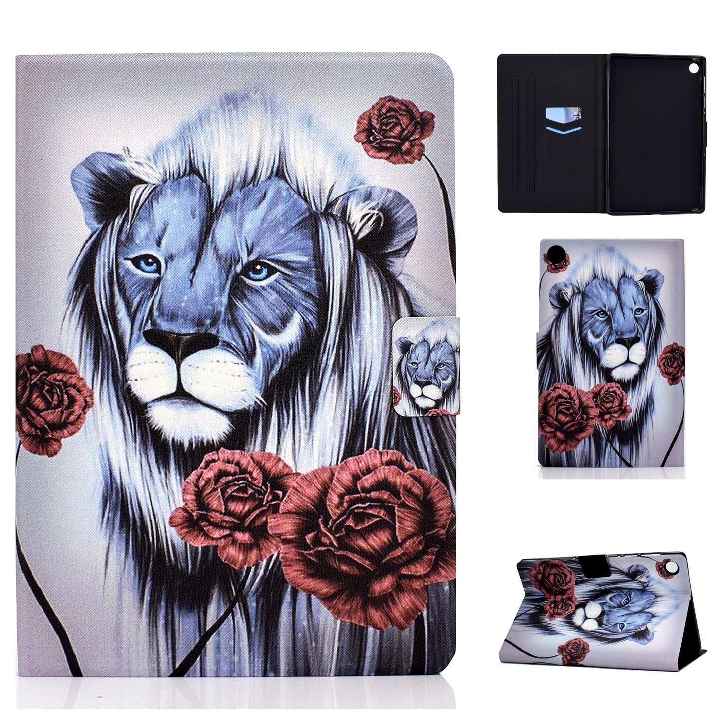 For Huawei MatePad SE 10.4-inch A3 PU Leather Pattern Printing Case Stand Magnetic Tablet Cover with Card Holder