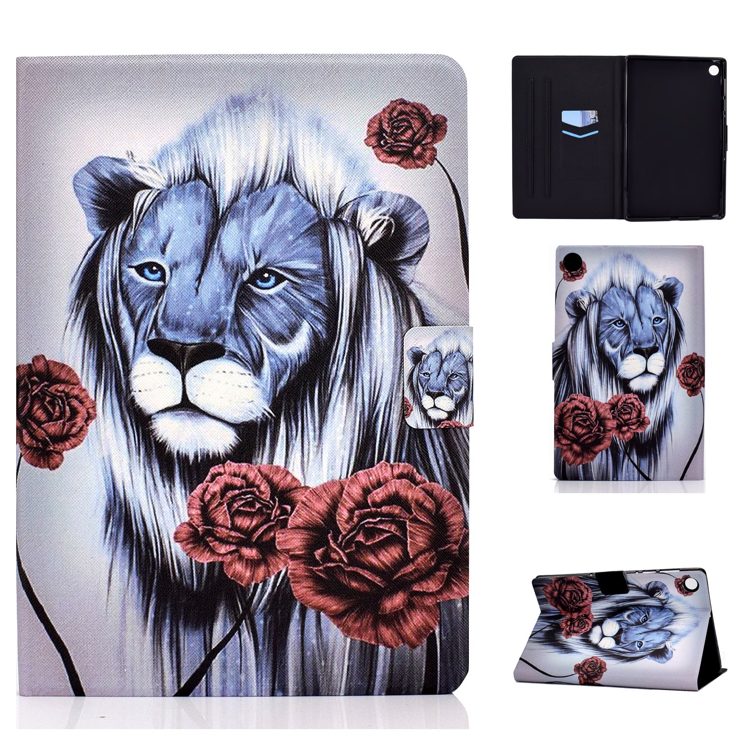 For Huawei MatePad SE 10.4-inch A3 PU Leather Pattern Printing Case Stand Magnetic Tablet Cover with Card Holder