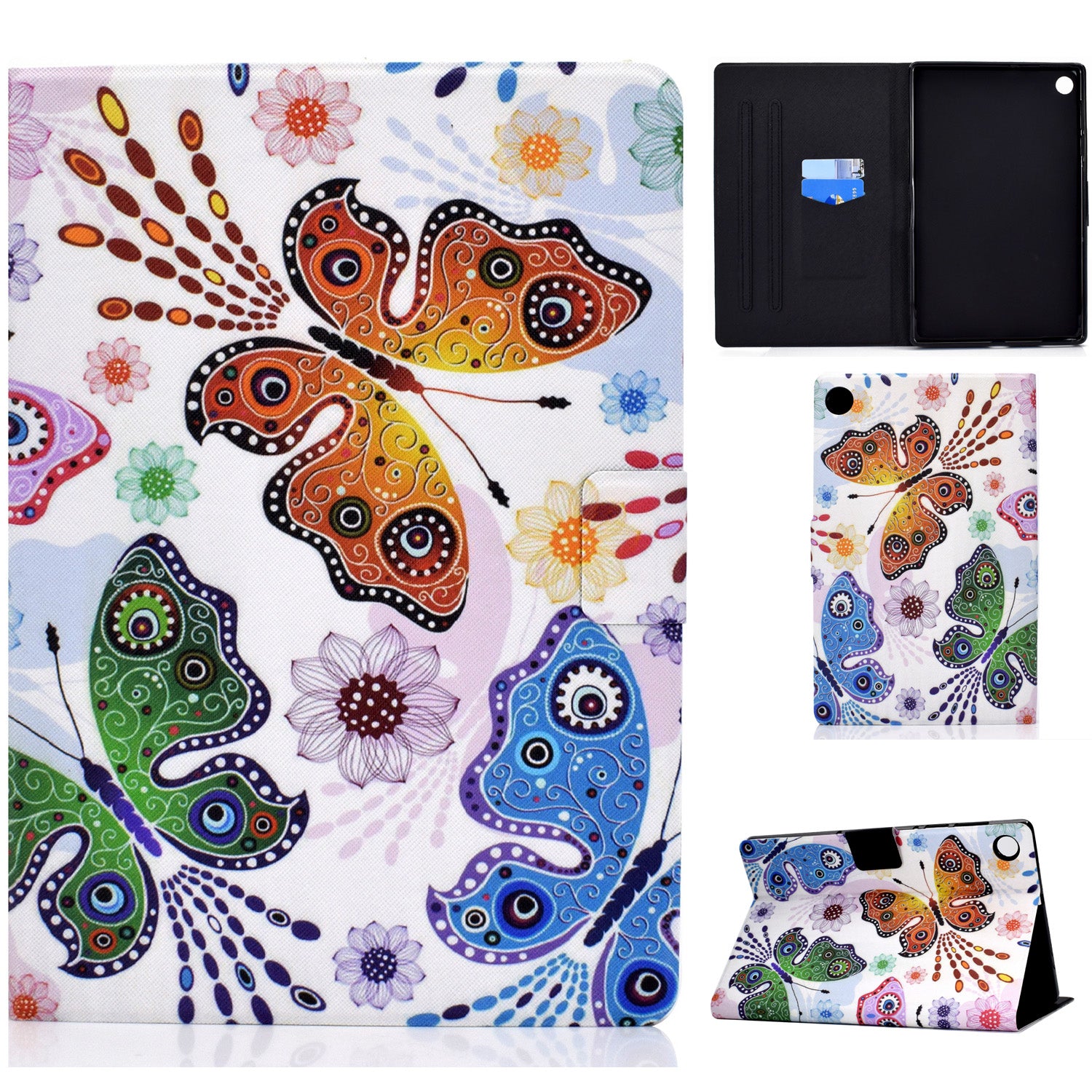 For Huawei MatePad SE 10.4-inch A3 PU Leather Pattern Printing Case Stand Magnetic Tablet Cover with Card Holder