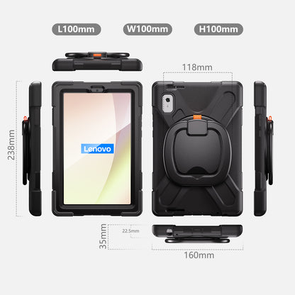 For Lenovo Tab M9 TB-310FU (2023) 360 Degree Rotating Kickstand Case PC Silicone Tablet Cover