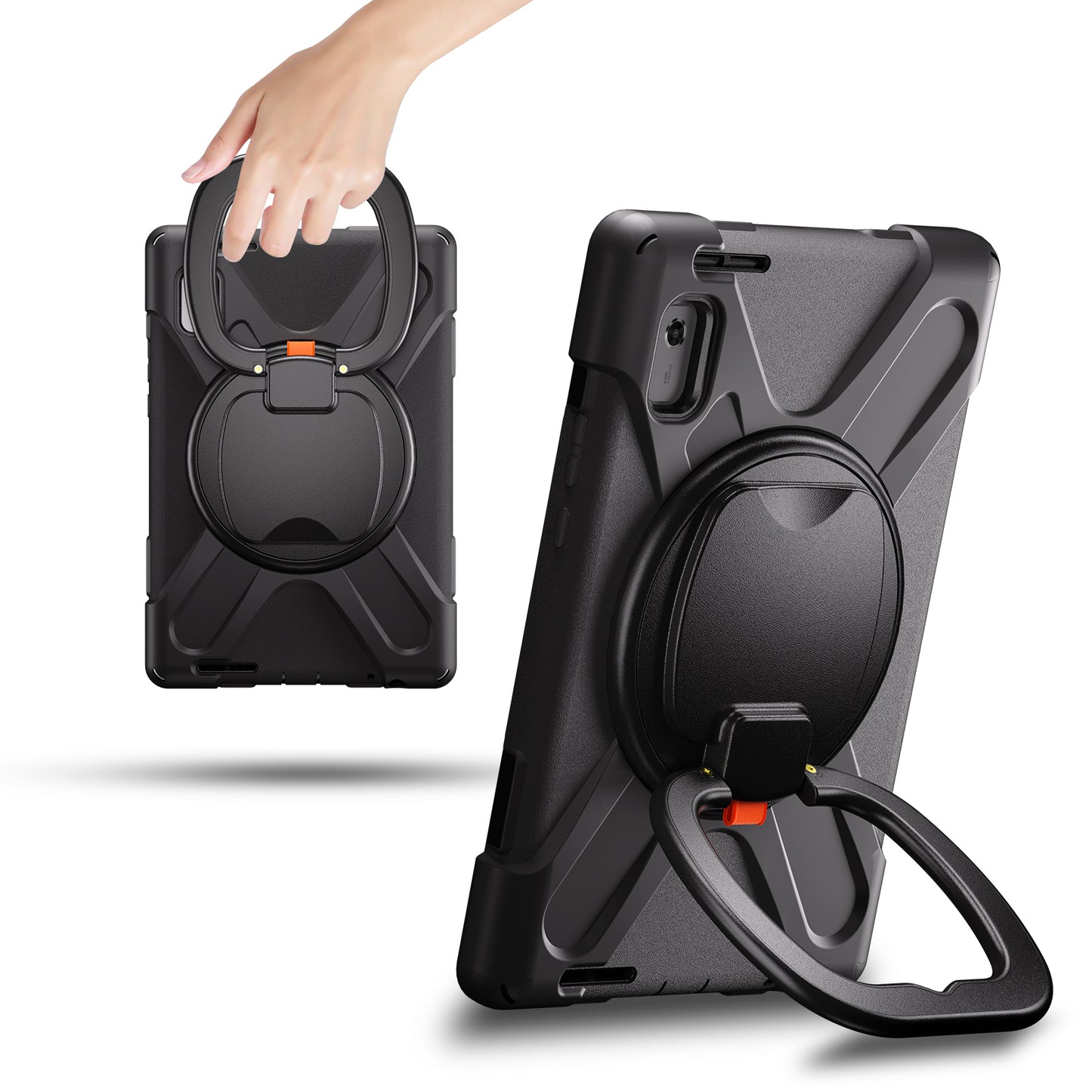 For Lenovo Tab M9 TB-310FU (2023) 360 Degree Rotating Kickstand Case PC Silicone Tablet Cover