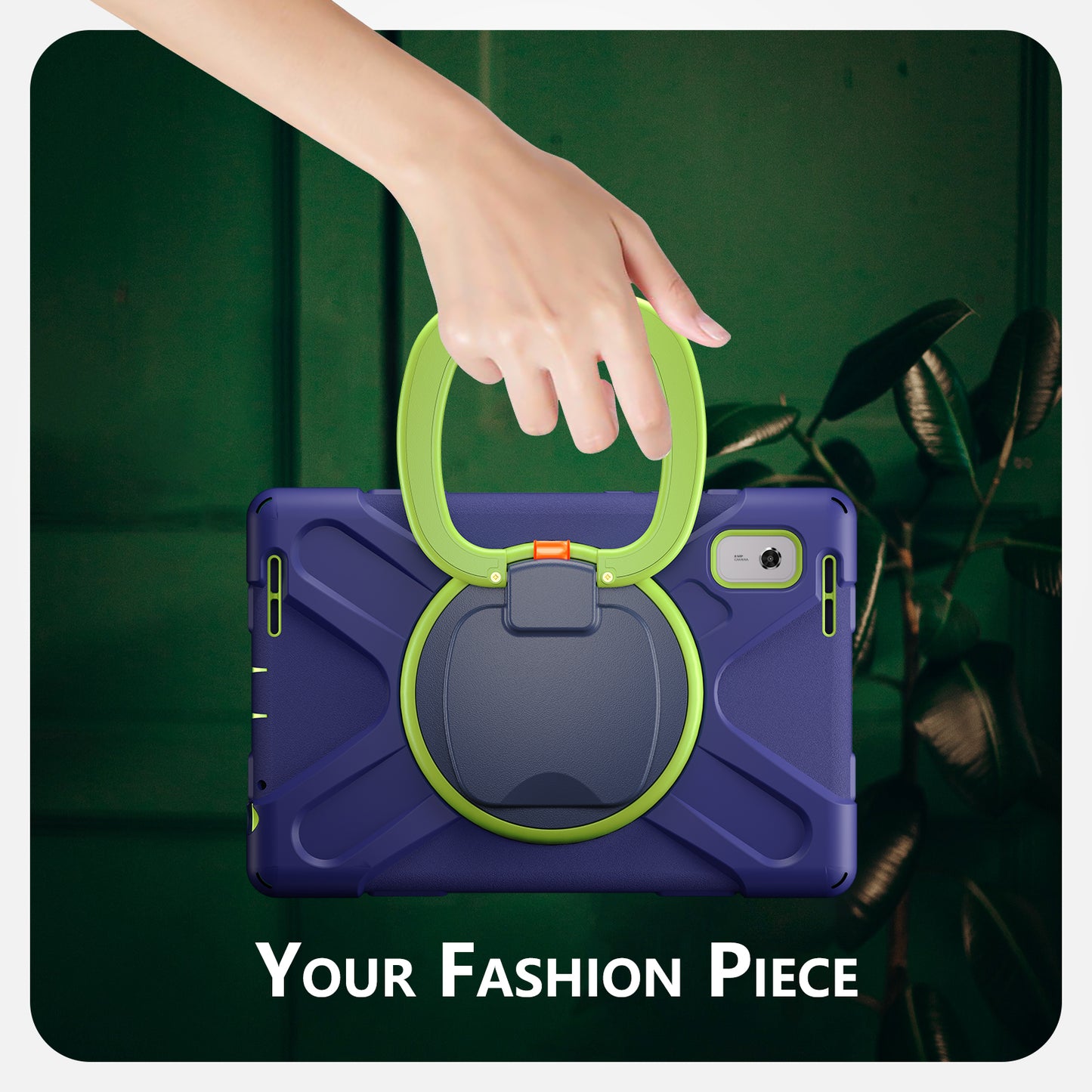 For Lenovo Tab M9 TB-310FU (2023) 360 Degree Rotating Kickstand Case PC Silicone Tablet Cover