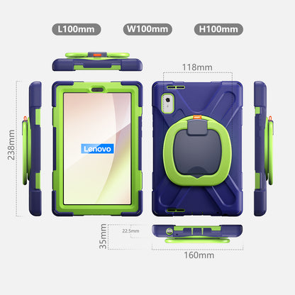 For Lenovo Tab M9 TB-310FU (2023) 360 Degree Rotating Kickstand Case PC Silicone Tablet Cover