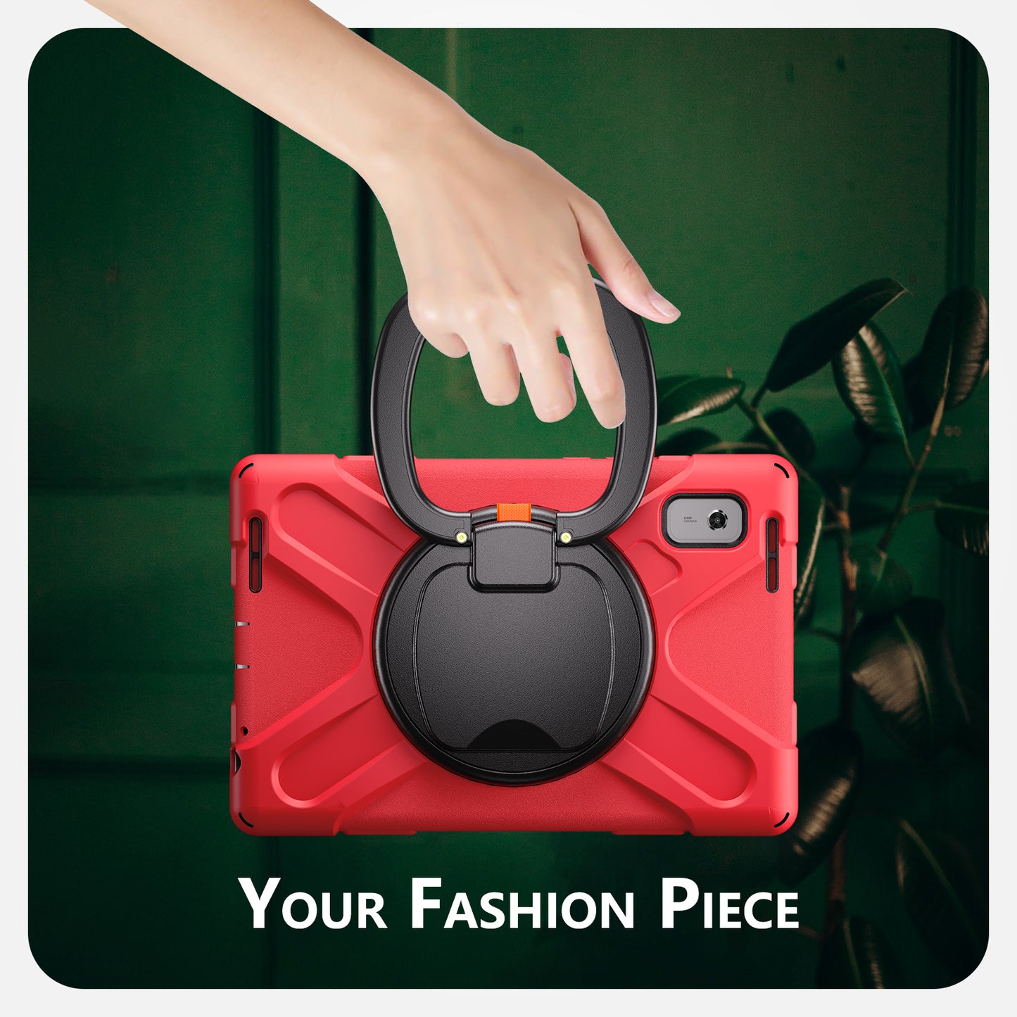 For Lenovo Tab M9 TB-310FU (2023) 360 Degree Rotating Kickstand Case PC Silicone Tablet Cover