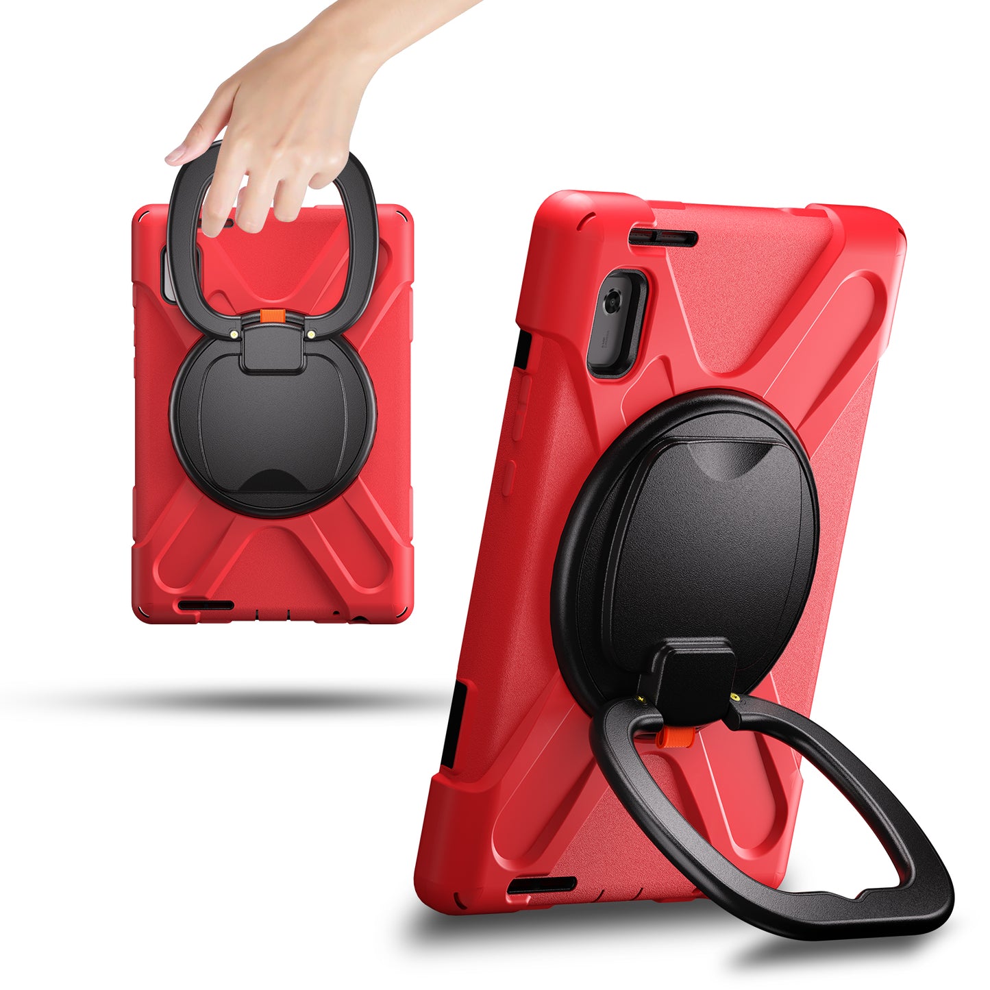 For Lenovo Tab M9 TB-310FU (2023) 360 Degree Rotating Kickstand Case PC Silicone Tablet Cover