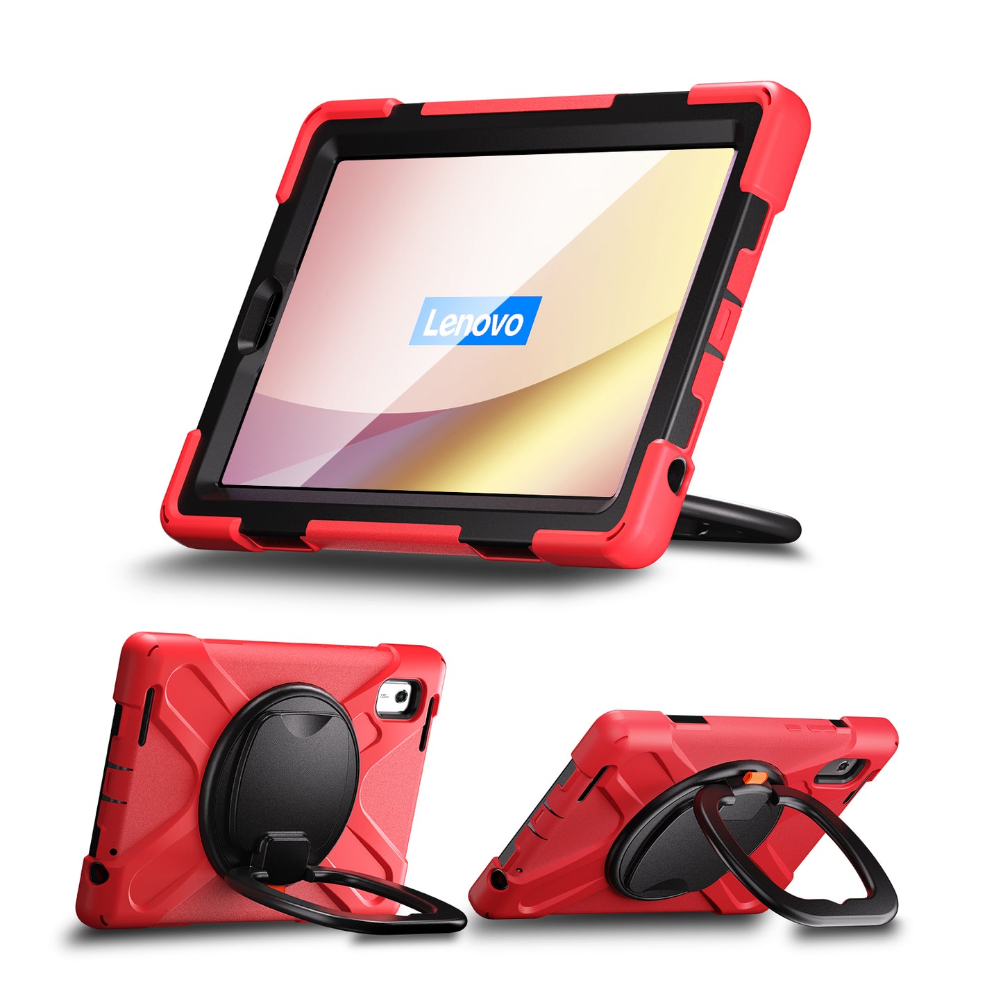 For Lenovo Tab M9 TB-310FU (2023) 360 Degree Rotating Kickstand Case PC Silicone Tablet Cover