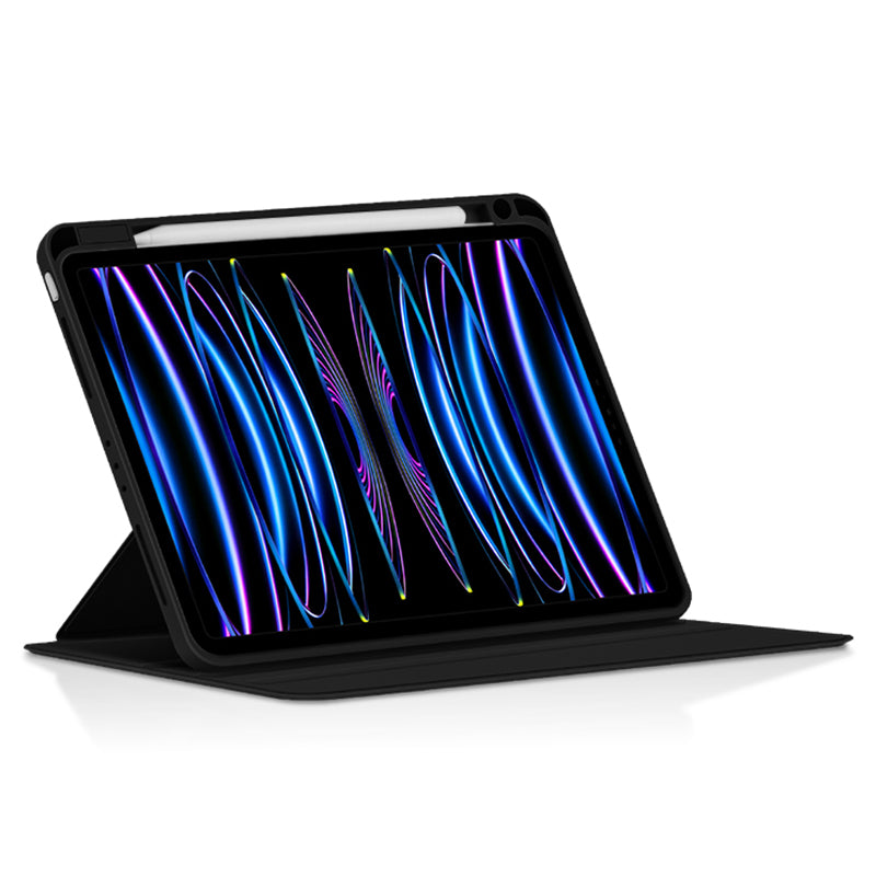 For iPad Air (2020) / (2022) / iPad Pro 11 inch (2020) / (2021) / (2022) PU Leather Cover Rotary Stand Tablet Case with Pen Slot
