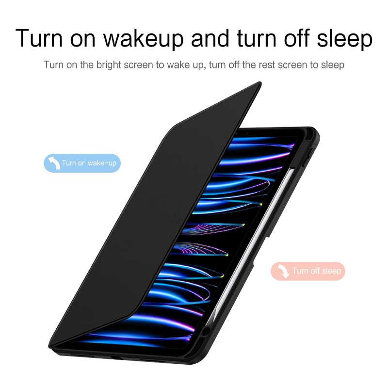 For iPad Air (2020) / (2022) / iPad Pro 11 inch (2020) / (2021) / (2022) PU Leather Cover Rotary Stand Tablet Case with Pen Slot