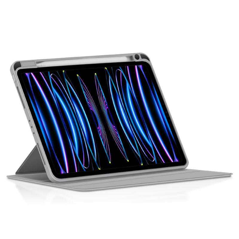 For iPad Air (2020) / (2022) / iPad Pro 11 inch (2020) / (2021) / (2022) PU Leather Cover Rotary Stand Tablet Case with Pen Slot