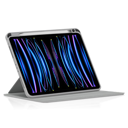 For iPad Air (2020) / (2022) / iPad Pro 11 inch (2020) / (2021) / (2022) PU Leather Cover Rotary Stand Tablet Case with Pen Slot