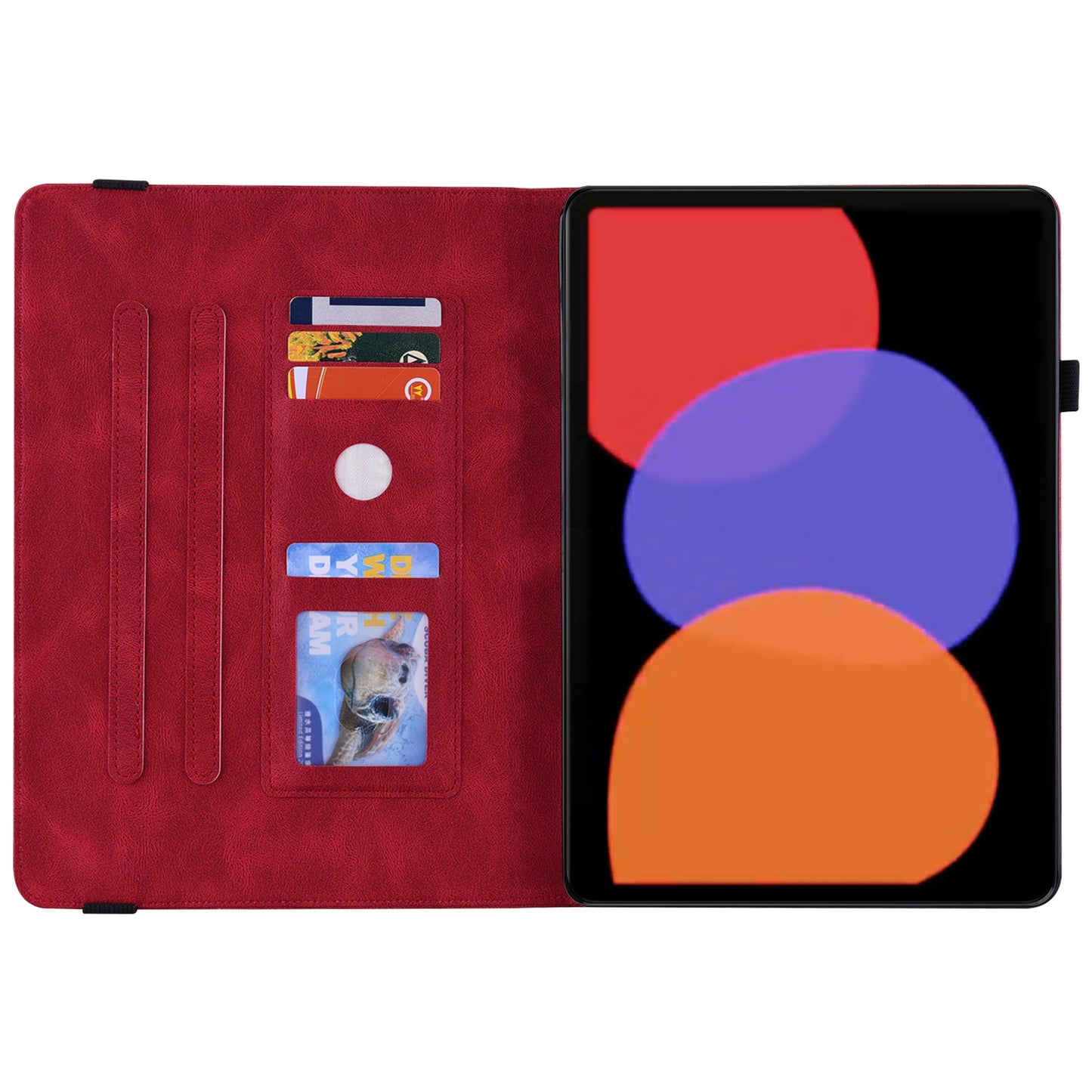Tablet Case for Xiaomi Pad 6 Auto Wake and Sleep Stand Leather Imprinted Butterfly Flower Card Holder Cover