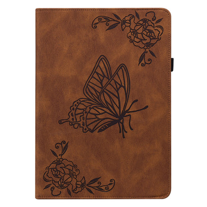 Tablet Case for Xiaomi Pad 6 Auto Wake and Sleep Stand Leather Imprinted Butterfly Flower Card Holder Cover