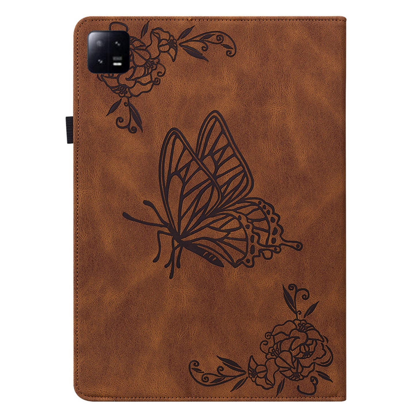 Tablet Case for Xiaomi Pad 6 Auto Wake and Sleep Stand Leather Imprinted Butterfly Flower Card Holder Cover